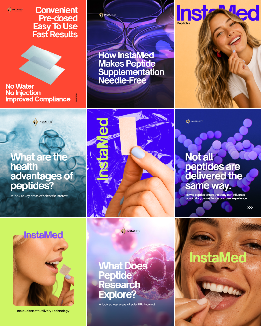 InstaMed peptides brand Instagram feed